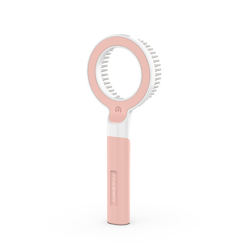 one pet comb white and pink vertical view