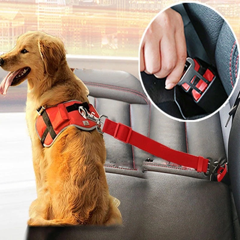 Adjustable Pet Car Seat Belt - Secure Dog & Cat Harness