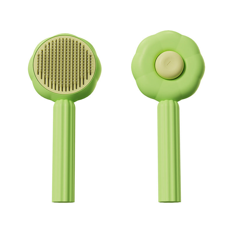 Sunflower Cat Comb - Fine Needles with Easy Hair Removal