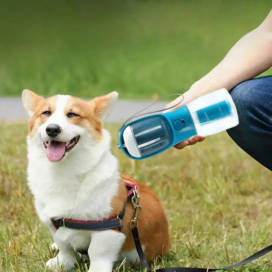 Portable Pet Water Bottle - Food, Water & Bag Dispenser