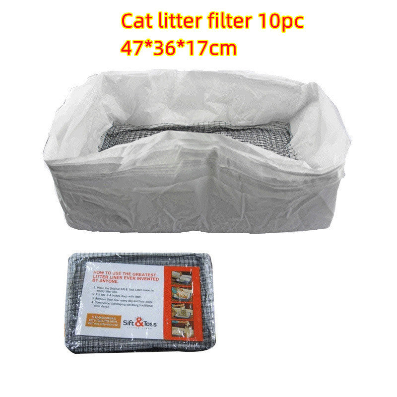 Cat Litter Bag Set - Durable Mats, Strainers & Accessories