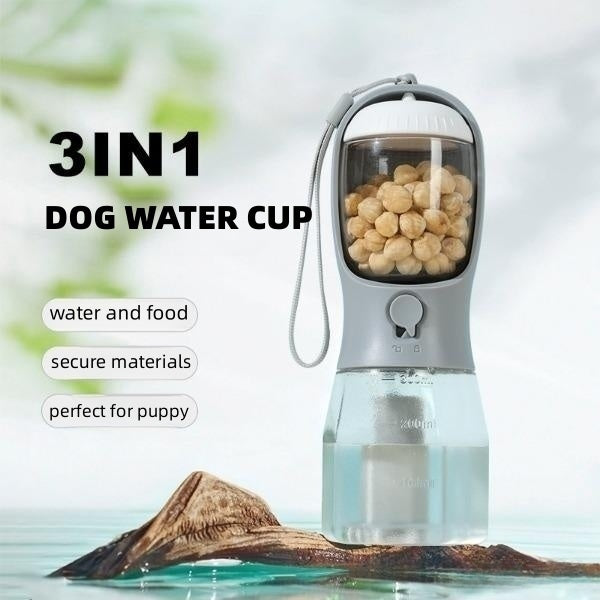 Portable Pet Water Bottle - Food, Water & Bag Dispenser